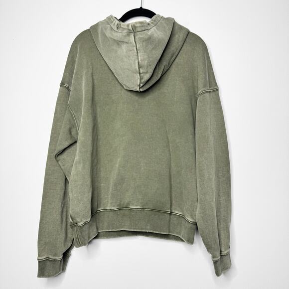 Anine Bing Sport Harvey Hoodie Sweatshirt in Dusty Olive Size Small - Picture 6 of 10